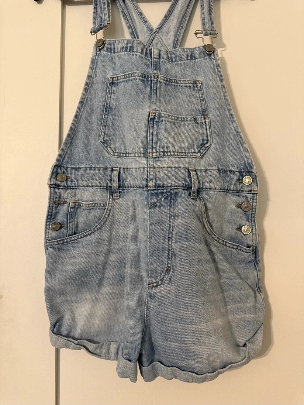 Free People Ziggy Denim Overall Shorts